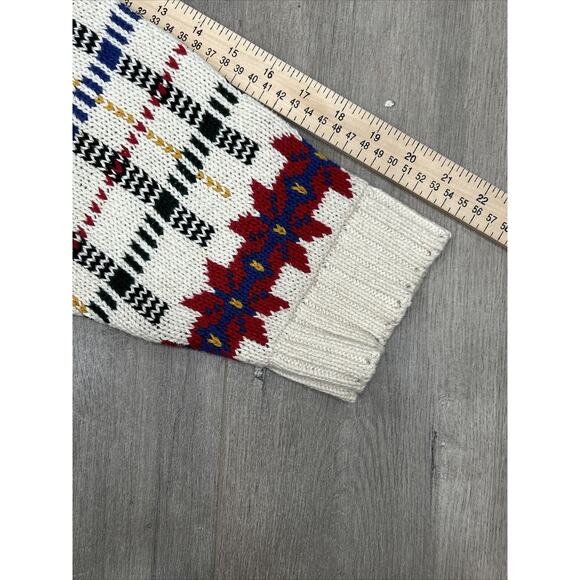 Bushwacker VINTAGE Size Large Chunky Knit 90’s Button Down Cardigan USA - Picture 10 of 11